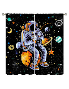 Cortinas Blackout Llylumty 80x160cm para niños, espacio