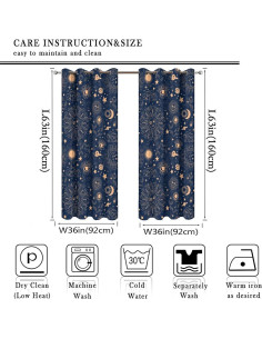 Cortina Blackout Llylumty Espacial Estrellas 2 Paneles 91x160cm 2
