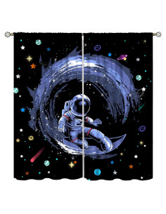 Cortinas Opacas Llylumty 80x160cm para Niños Espacial