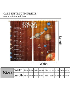 Cortinas Blackout Llylumty Galaxia 2 para Niños 53.5x137cm 2