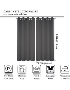 Cortinas Blackout Llylumty Estrella 66x214cm Rosa 2