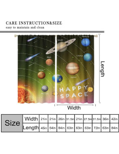 Cortinas Oscurecedoras Llylumty Galaxia 66x214cm Juego de 2 2