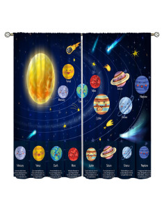 Cortinas Opacas Llylumty Espacio 36x63cm Juego de 2