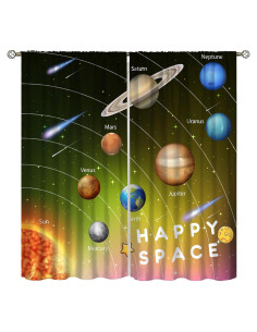 Cortinas Oscurecedoras Llylumty Galaxia 70x160cm Juego de 2