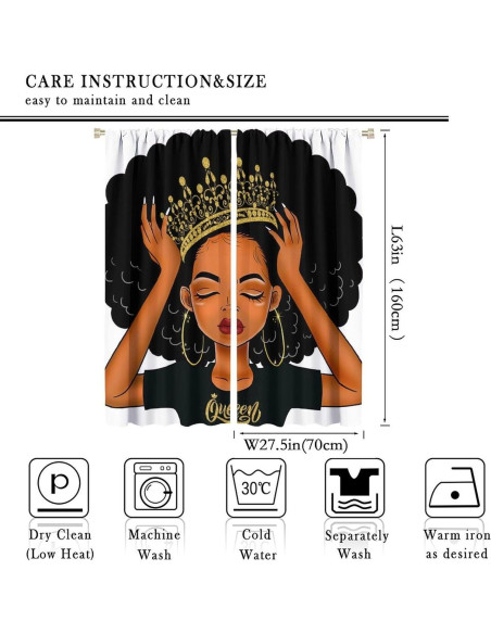 Cortinas Africanas SXXLDNG 2 Paneles 70x160 cm Opacas