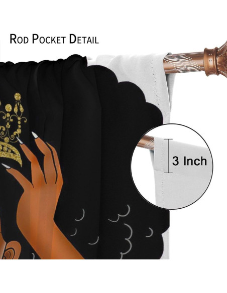 Cortinas Africanas para Niñas SXXLDNG 2 Paneles 53x135 cm