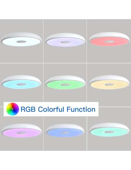 Luz de Techo LED ASALL 27.94 cm con Altavoz Bluetooth IP44