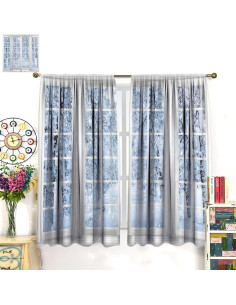Cortinas Deportivas para Niños ShiTingYu 132x213 cm Azul 2