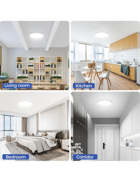 Aplique de Techo LED 24W DEALGADGETS 6000K 2200LM Blanco