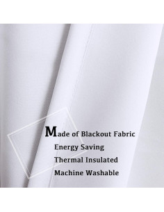 Cortinas Opacas Turquoize 2 Paneles 106x160 cm Blancas 2