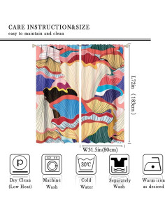 Cortinas Opacas Focusbrite 2 Paneles 160x183 cm Diseño Moderno 2