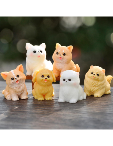 Juego de 16 Figuras de Perros Miniatura ONEST PVC Detalladas