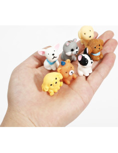 Juego de 24 Mini Figuras de Perros ONEST Detalladas 2-5 cm 2