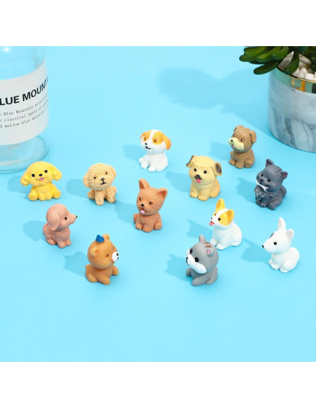 Juego de 24 Mini Figuras de Perros ONEST Detalladas 2-5 cm