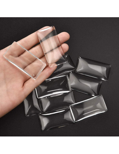 Kit de 30 Trays Rectangulares DROLE con Cabochones 25x50mm