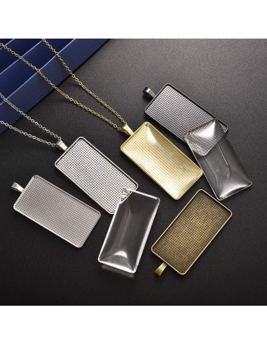 Kit de 30 Trays Rectangulares DROLE con Cabochones 25x50mm