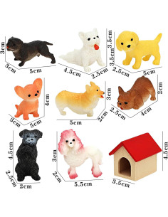 Figuras de Perros ONEST 9 Piezas Juguetes Educativos 2