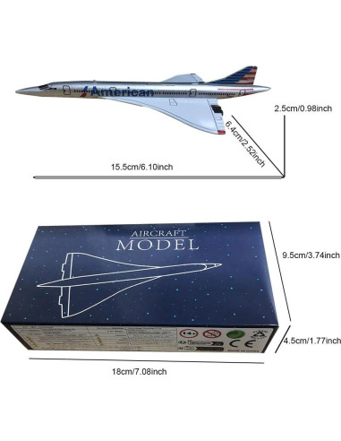 Modelo Concorde Supersónico Suliutoys 1:400 Detallado