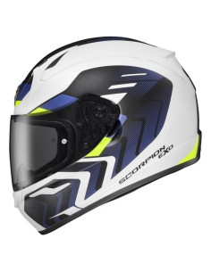 Casco Integral ScorpionEXO R320 Blanco/Azul Hi-Viz Pequeño
