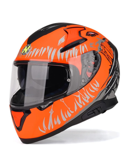 Casco HAX Impulse Naranja L con visor Pinlock y ventilación