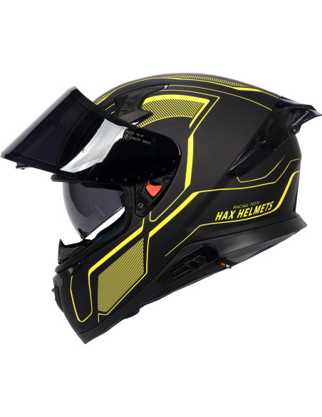 Casco HAX Impulse Amarillo Doble Visera 2,09 kg