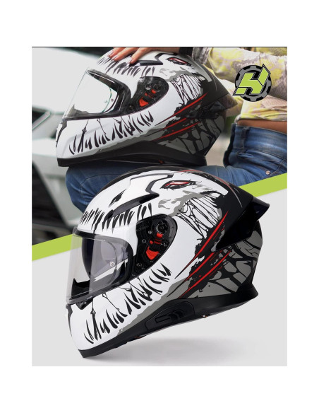 Casco HAX Impulse Blanco Mediano con Visor Pinlock