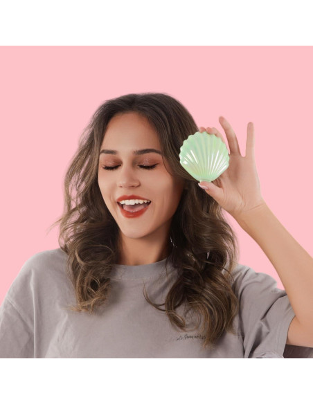 Cepillo de cabello plegable Maji Mama con espejo - Verde