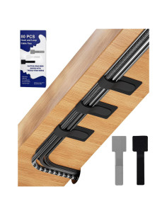 80 Correas de Cable Adhesivas BTPIEL - Organización Escritorio