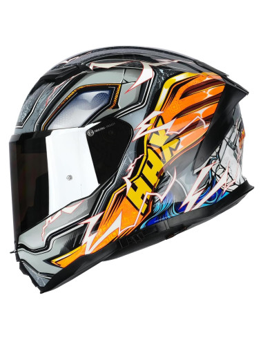 Casco HAX Force XL Naranja Trueno Brilla en la Oscuridad