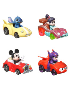 Hot Wheels Mattel RacerVerse Paquete 4 Autos Disney 1:64
