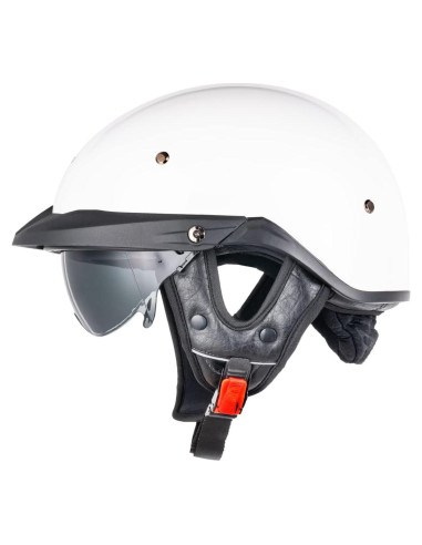 Casco de Media Cara VCOROS VHF04 Ajustable con Visera Solar