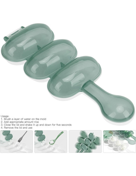 Zerodis Bola de Arroz Verde - Herramienta de Cocina para Sushi