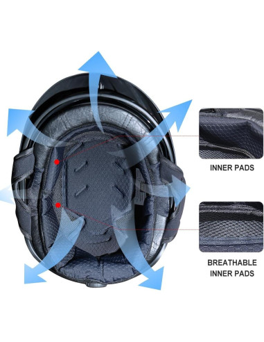 Casco de Media Cara VCOROS VHF04 Blanco Brillante S