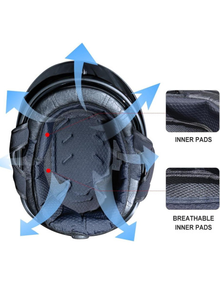 Casco de Media Cara VCOROS VHF04 Blanco Brillante S