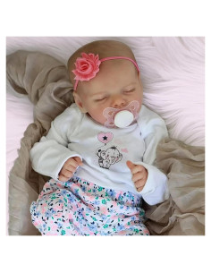 Muñeca Reborn JIZHI 43 cm Realista con Kit de Alimentación