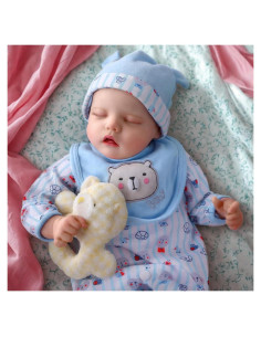 Muñeca de bebé JIZHI 43 cm con cuerpo blando y kit