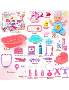 Set de Baño y Doctor 30PCS PROOU para Muñecas 2
