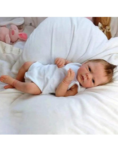 Muñeca de bebé renacido AFEWD 45.72 cm realista con accesorios 2