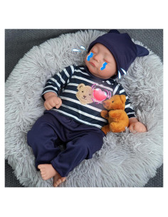 Muñeca Bebé Reborn BABESIDE Kai 43 cm con Latido y Sonido