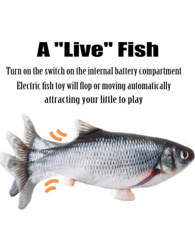 Pez de Peluche Interactivo Eléctrico Xuanyun 28x13 cm