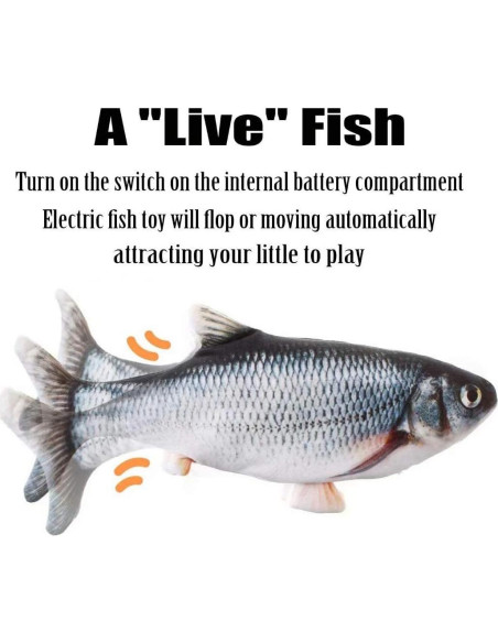 Pez de Peluche Interactivo Eléctrico Xuanyun 28x13 cm