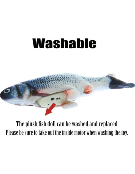 Pez de Peluche Interactivo Eléctrico Xuanyun 28x13 cm