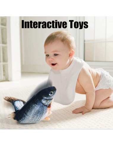 Pez de Peluche Interactivo Eléctrico Xuanyun 28x13 cm