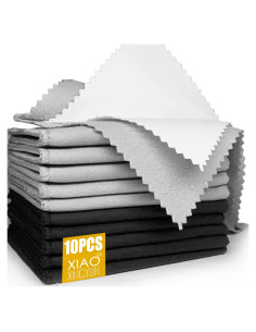 Paño de limpieza de joyas MUZIYU 10 Pcs 15x20 cm Plata