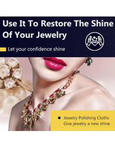 Paño de limpieza de joyas MUZIYU 10 Pcs 15x20 cm Plata 2