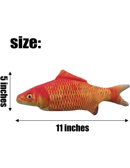 Pez Eléctrico Interactivo Xuanyun Rojo 27,9 cm Carga USB