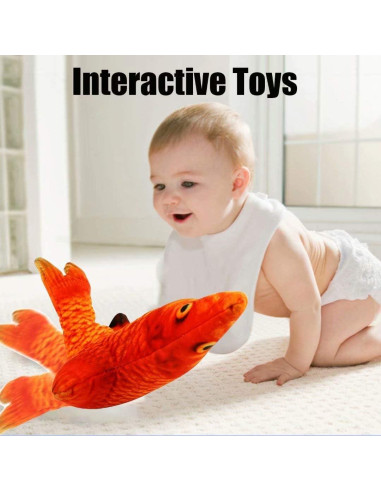 Pez Eléctrico Interactivo Xuanyun Rojo 27,9 cm Carga USB