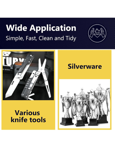 Paño de limpieza de joyas MUZIYU 10 Pcs 15x20 cm Plata