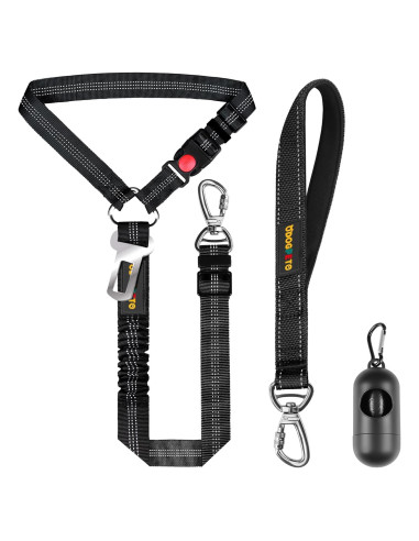 Arnés de Seguridad para Perros ODOGPETO Negro 30 cm Reflectante