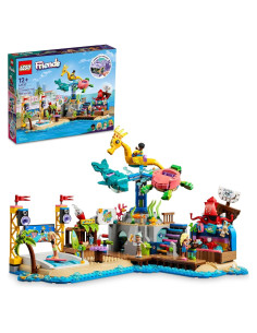 LEGO Friends Parque Diversiones Playa 41737 con Carrusel y Olas